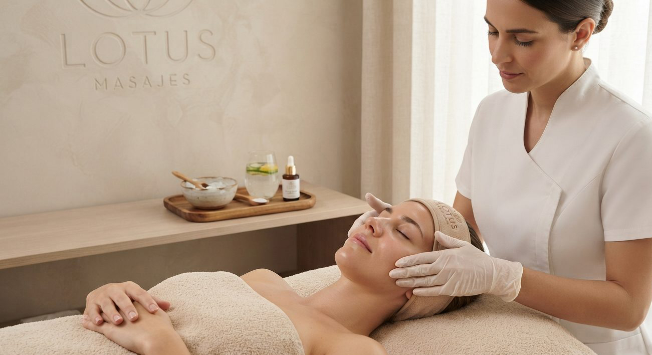 Facial treatments at Lotus Masajes