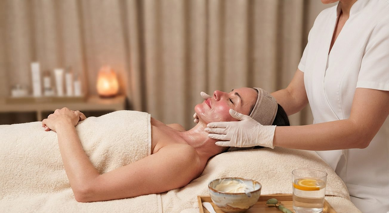 Anti-age facial with lifting mask